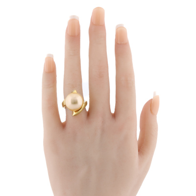 15.1mm South Sea Pearl & Diamond Ring - 7