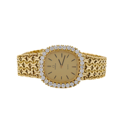 Omega 18ct Yellow Gold Diamond Watch 55.6g - 3