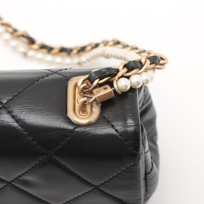 Chanel Mini Crystal Pearls Chain Flap Bag - 10