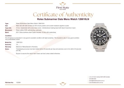 Rolex Submariner Date Mens Watch 126610LN - 4