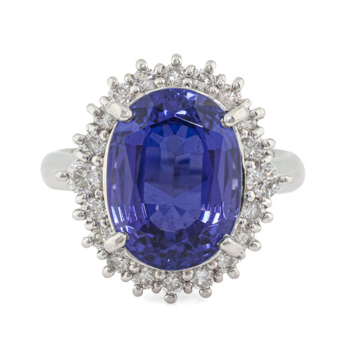 8.63ct Tanzanite and Diamond Ring