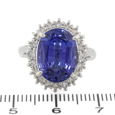 8.63ct Tanzanite and Diamond Ring - 2