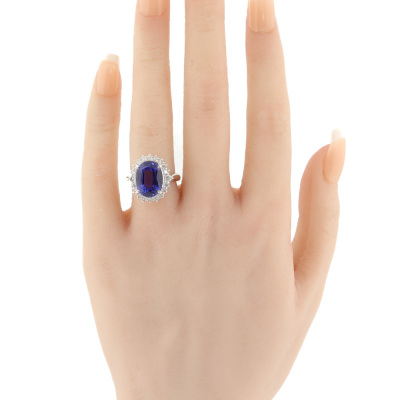 8.63ct Tanzanite and Diamond Ring - 7