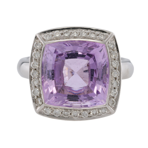 6.50ct Amethyst & Diamond Ring