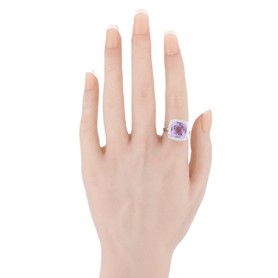 6.50ct Amethyst & Diamond Ring - 5