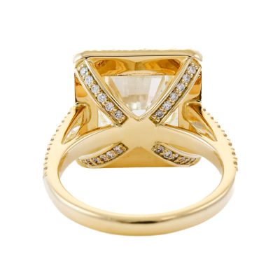 7.08ct Centre Diamond Halo Ring GIA N SI2 - 6