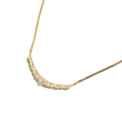1.15ct Diamond Necklace, 18ct Gold 20.9g - 3