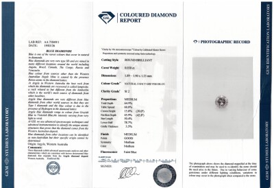 0.63ct Parcel Loose Argyle Origin Blue Diamond GSL - 4