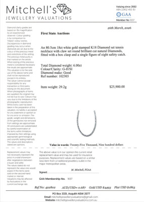 6.00ct Diamond Tennis Opera Length Necklace - 4