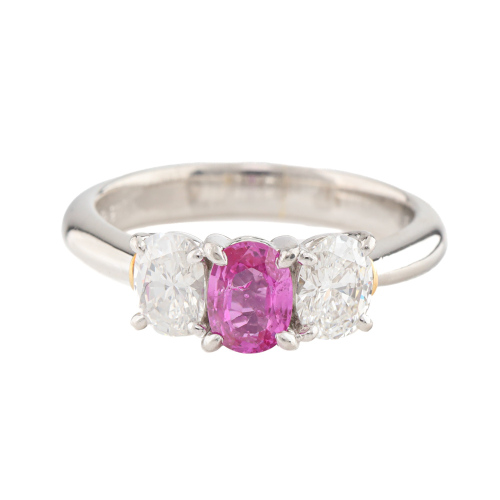 0.50ct Pink Sapphire & Diamond Ring