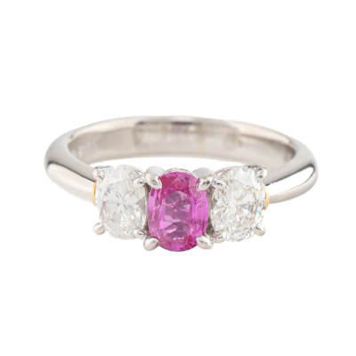 0.50ct Pink Sapphire & Diamond Ring