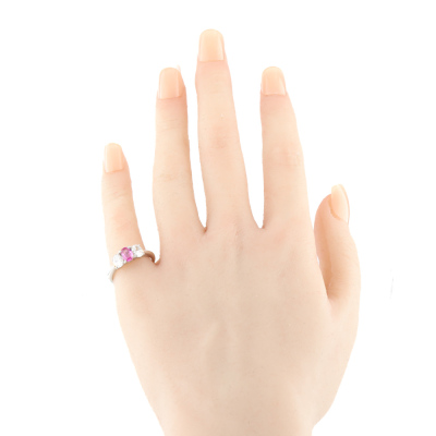0.50ct Pink Sapphire & Diamond Ring - 2