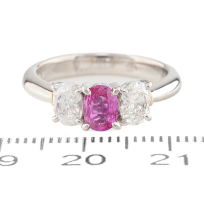 0.50ct Pink Sapphire & Diamond Ring - 3