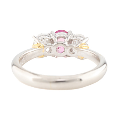 0.50ct Pink Sapphire & Diamond Ring - 5