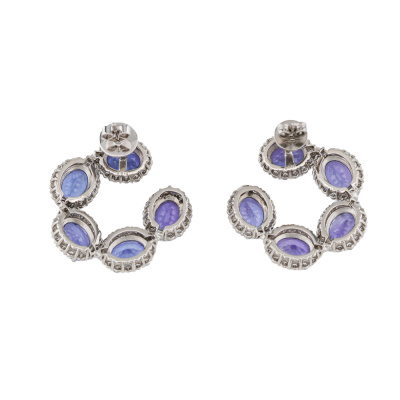10.00ct Tanzanite & 1.60ct Diamond Earrings - 5