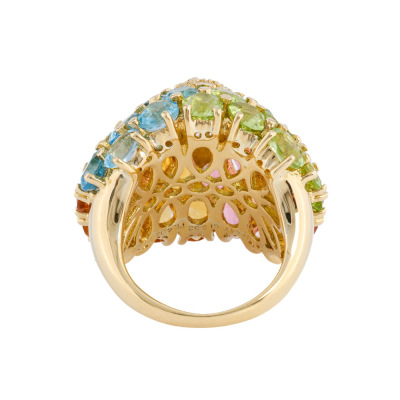 14.79ct Multicolour Gemstones & Diamond Ring - 5