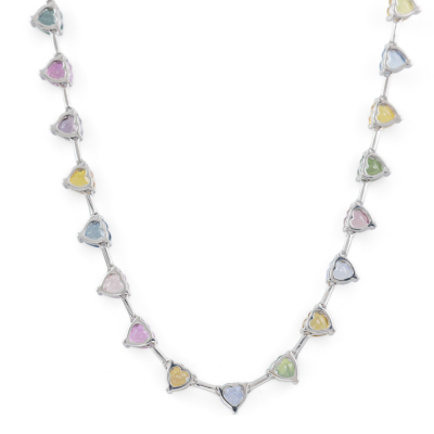 24.87ct Pink, Blue, Yellow Sapphire Necklace GIA - 6