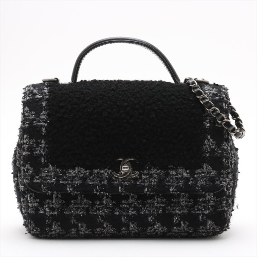 Chanel Tweed CC Top Handle Bag