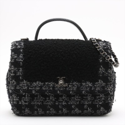 Chanel Tweed CC Top Handle Bag