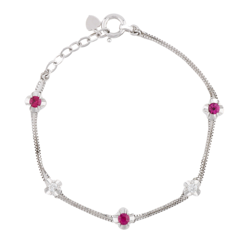 0.71ct Ruby & 0.20ct Diamond Bracelet
