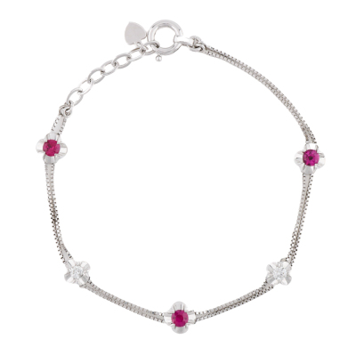 0.71ct Ruby & 0.20ct Diamond Bracelet