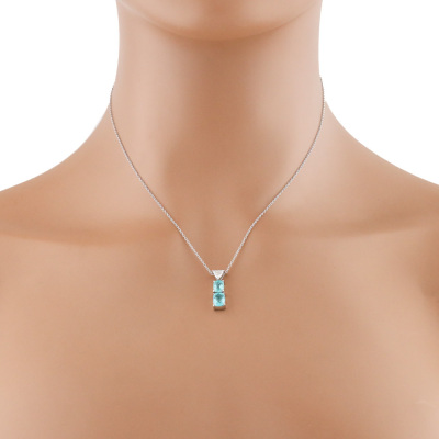1.61ct Paraiba Tourmaline & Diamond Pendant GIA - 5