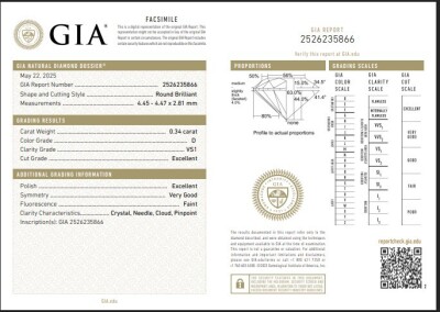 0.67ct Diamond Studs GIA D VS1 - 3