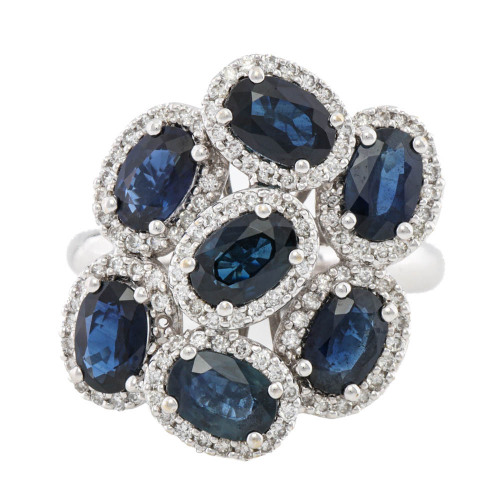 4.15ct Sapphire & 0.60ct Diamond Ring