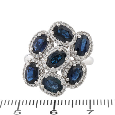 4.15ct Sapphire & 0.60ct Diamond Ring - 2