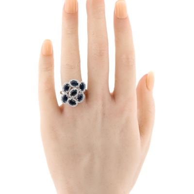 4.15ct Sapphire & 0.60ct Diamond Ring - 6