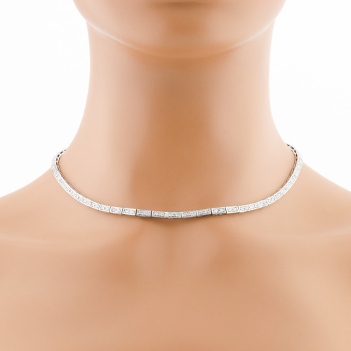 1.24ct Diamond Necklace, 18ct Gold 27.1g