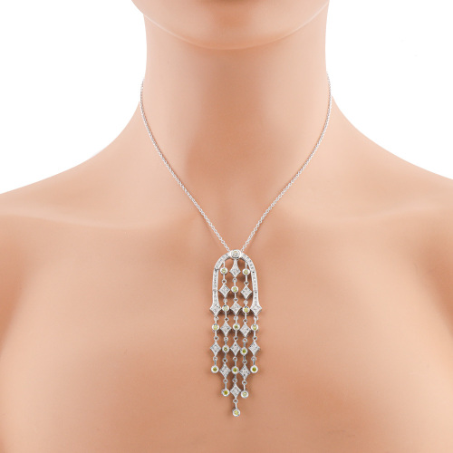 1.78ct Yellow & White Diamond Pendant