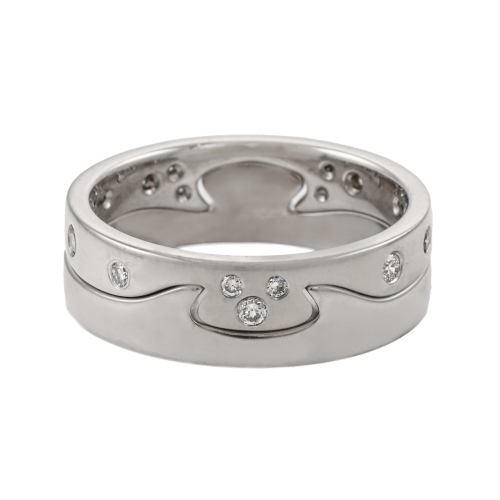 Diamond Puzzle Ring Set, 18ct Gold 10.3g