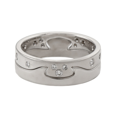 Diamond Puzzle Ring Set, 18ct Gold 10.3g