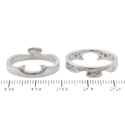 Diamond Puzzle Ring Set, 18ct Gold 10.3g - 2
