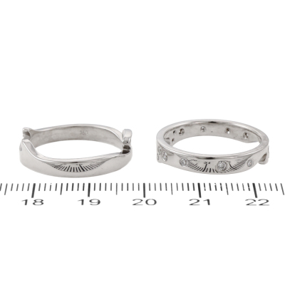 Diamond Puzzle Ring Set, 18ct Gold 10.3g - 3