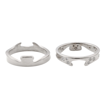 Diamond Puzzle Ring Set, 18ct Gold 10.3g - 4
