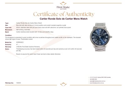 Cartier Ronde Solo de Cartier Mens Watch - 4