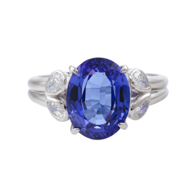 5.80ct Tanzanite & Diamond Ring