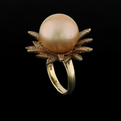 15.4mm South Sea Pearl & Diamond Ring - 6