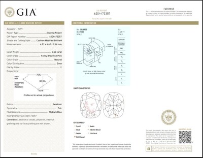 0.50ct Argyle Origin Purplish Pink Diamond GIA GSL - 3