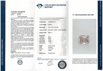 0.50ct Argyle Origin Purplish Pink Diamond GIA GSL - 5