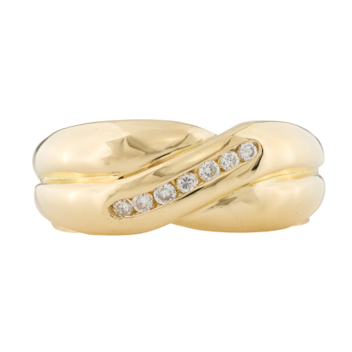 Diamond Crossover Dress Ring, 18ct Gold 9g