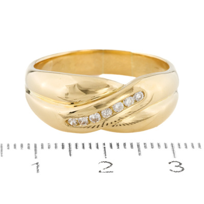 Diamond Crossover Dress Ring, 18ct Gold 9g - 2