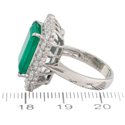 6.56ct Colombian Emerald & Diamond Ring GRS - 5