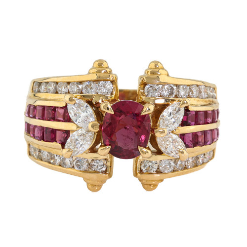 1.71ct Ruby & 1.00ct Diamond Ring
