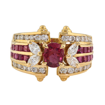 1.71ct Ruby & 1.00ct Diamond Ring
