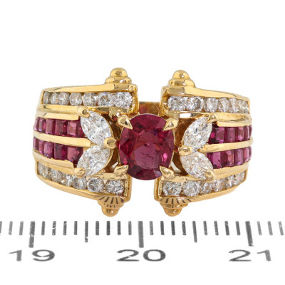 1.71ct Ruby & 1.00ct Diamond Ring - 2