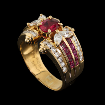 1.71ct Ruby & 1.00ct Diamond Ring - 5