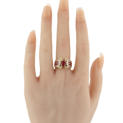 1.71ct Ruby & 1.00ct Diamond Ring - 6